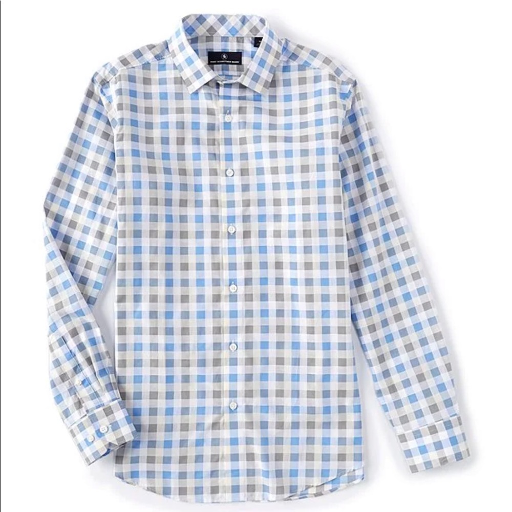 Hart Schaffner Marx Long Sleeve Large Check Sportshirt